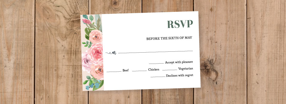 Lovely RSVP cards for any occassion
